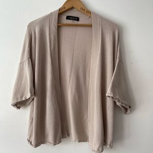 August Silk beige cardigan